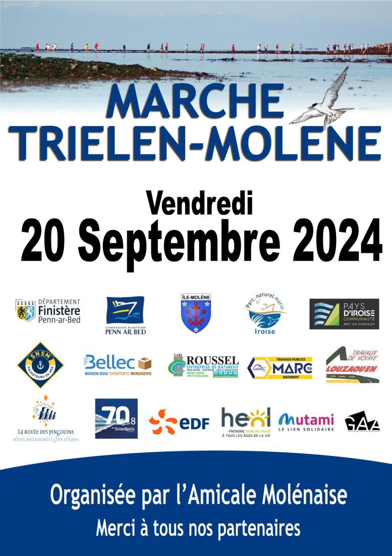 Marche Trielen - Molène - 70 participants pour la marche aquatique Trielen - Molène